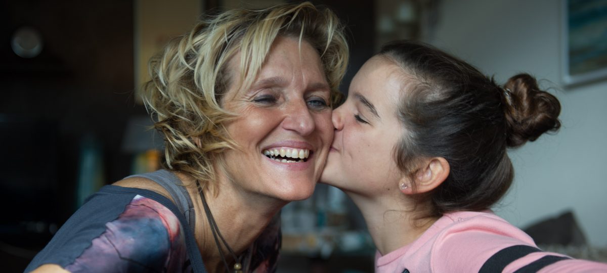 Janet heeft Parkinson. Foto met dochter